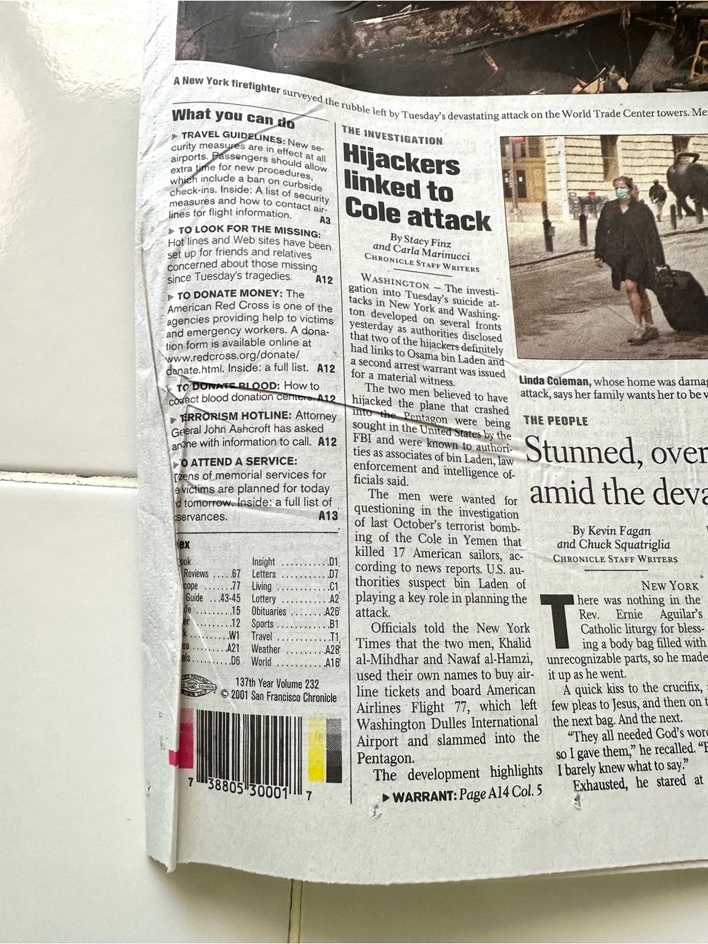 San Francisco Chronicle Sept 16 2001 Complete 9-Section Ground Zero - Picture 4 of 8